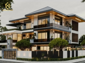 Mẫu thiết kế biệt thự hiện đại sân vườn